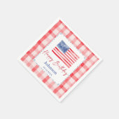 USA Independence Day Themed Birthday Serviette (Ecke)