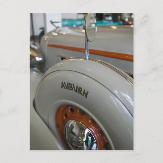 USA, Indiana, Auburn: Auburn, Cord, Duesenberg 13 Postkarte (Vorderseite)