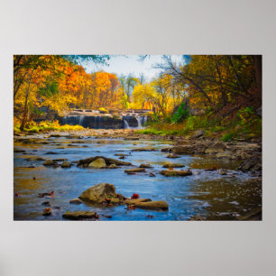 USA, Indiana. Cataract Falls Staat Recreation Poster