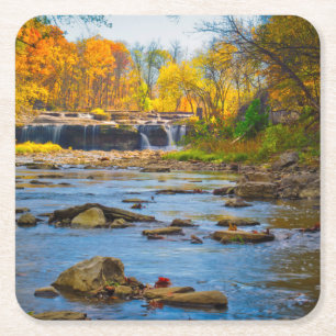 USA, Indiana. Cataract Falls Staat Recreation Rechteckiger Pappuntersetzer