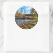 USA, Indiana, Cataract Falls Staat Recreation Runder Aufkleber (Tasche)