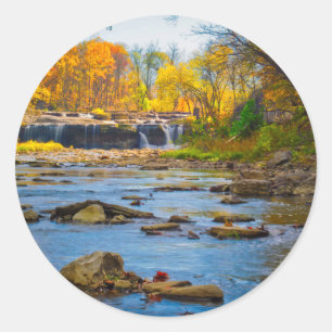 USA, Indiana. Cataract Falls Staat Recreation Runder Aufkleber