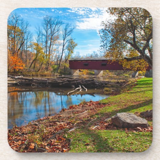 USA, Indiana, Cataract Falls Staat Recreation Untersetzer (Vorderseite)