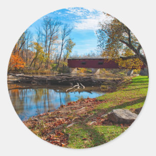 USA, Indiana, Cataract Falls State Recreation Runder Aufkleber