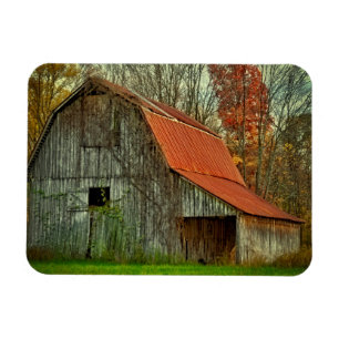 USA, Indiana. ländliche Landschaft, weinberankte S Magnet