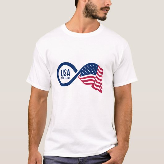 USA Infinity Flag T-Shirt (Vorderseite)