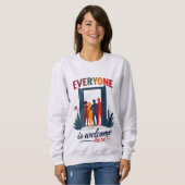 USA Inklusivität für alle - Jeder ist hier willkom Sweatshirt (Vorne ganz)