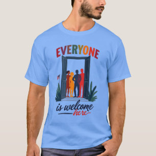 USA Inklusivität für alle - Jeder ist hier willkom T-Shirt