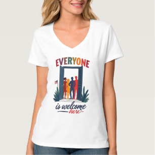 USA Inklusivität für alle - Jeder ist hier willkom T-Shirt