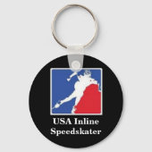 USA Inline Speedskater Schlüsselanhänger (Vorderseite)