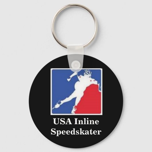 USA Inline Speedskater Schlüsselanhänger (Vorderseite)