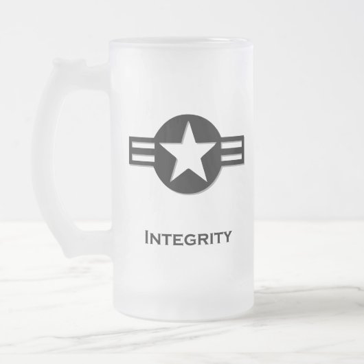 USA Integrity black Mattglas Bierglas (Links)