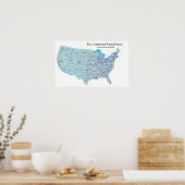 USA Interstate System Print Poster (Küche)