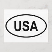 USA Int'l Vehicle Registration Code Postkarte (Vorderseite)