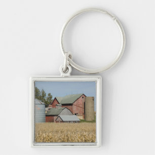 USA, IOWA, Froelich: Alte Farm Schlüsselanhänger