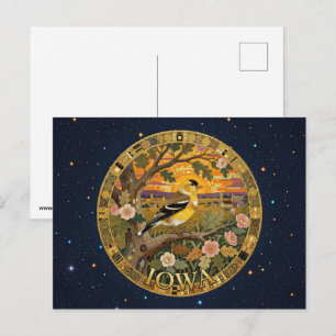 USA Iowa Staatsymbole Postkarte