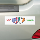 USA Ireland Heart Flags Autoaufkleber (Auf Auto)