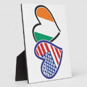 USA Ireland Heart Flags Fotoplatte (Seite)