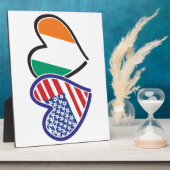USA Ireland Heart Flags Fotoplatte (Seite)