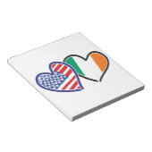 USA Ireland Heart Flags Notizblock (angewinkelt)