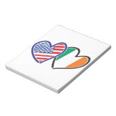 USA Ireland Heart Flags Notizblock (Rotiert)
