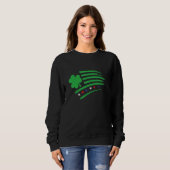 USA Irish Flag  Clover Shamrock  Ireland America Sweatshirt (Vorne ganz)