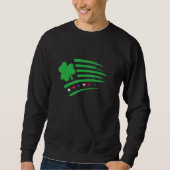 USA Irish Flag Clover Shamrock Ireland America Sweatshirt (Vorderseite)