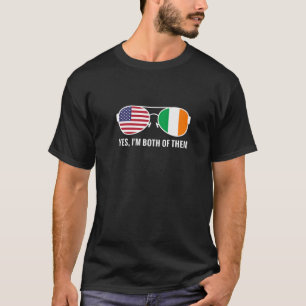 USA Irland Flagge Sonnenbrillen Irische Amerikaner T-Shirt