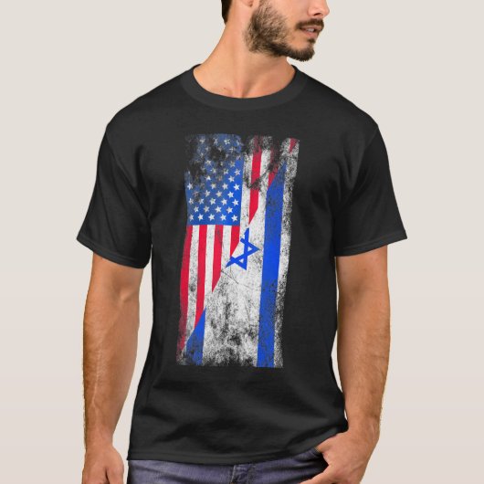 USA Israel flaggt USA Israel T-Shirt (Vorderseite)