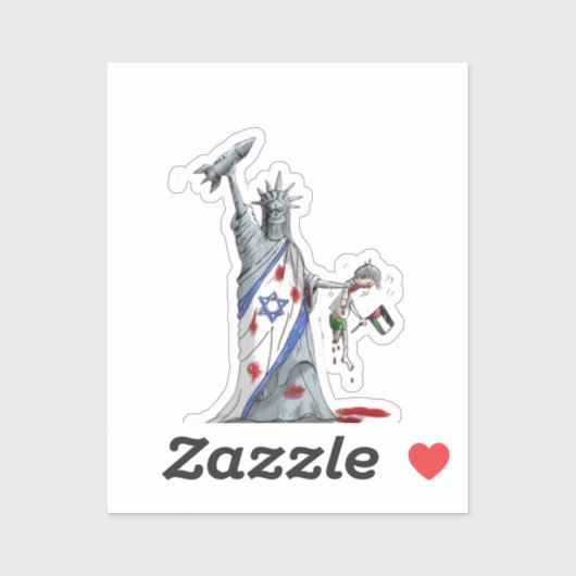 Usa Israël Genocide Aufkleber frei Palestine Gaza (Blatt)