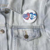 USA Israel Herzenflagge Button (Beispiel)