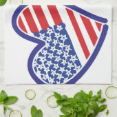 USA Israel Herzenflagge Handtuch (Gefaltet)