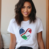 USA - Italien - Flaggenschwerpunkt | Italienischer T-Shirt