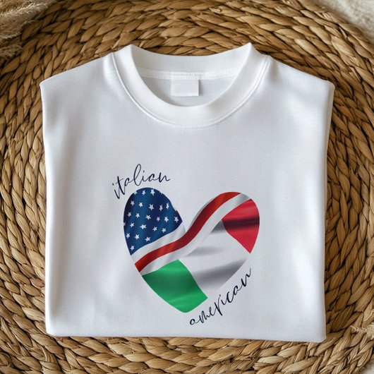 USA - Italien - Flaggenschwerpunkt | Italienischer T-Shirt