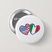 USA - Italien - Liebe Button (Vorne & Hinten)