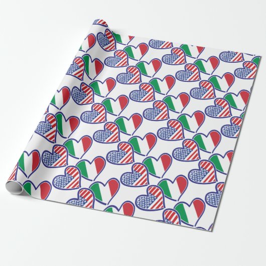 USA - Italien - Liebe Geschenkpapier (Ungerollt)