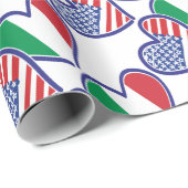 USA - Italien - Liebe Geschenkpapier (Rolleneckpunkt)