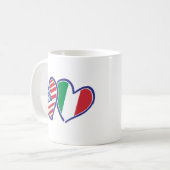 USA - Italien - Liebe Kaffeetasse (Vorderseite Links)