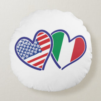 USA - Italien - Liebe Rundes Kissen
