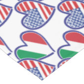 USA - Italien - Liebe Tischdecke (Schrägansicht)