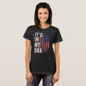 USA It's In My DNA Cute American Fingerprint Ameri T-Shirt (Vorne ganz)