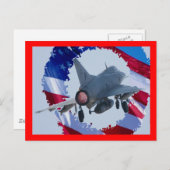 Usa Jet Postkarte (Vorne/Hinten)