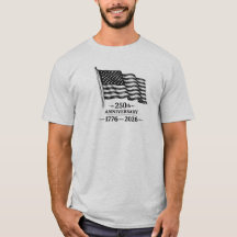 USA-Jubiläums-T-Shirt Basic Black Ink no fluff