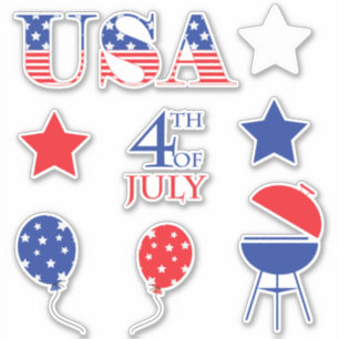 USA Juli 4. Aufkleber