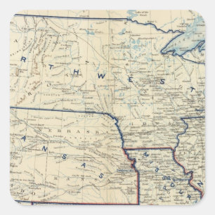 USA Juni 1864 Quadratischer Aufkleber
