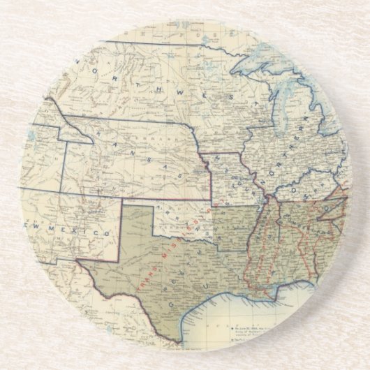 USA Juni 1864 Sandstein Untersetzer (Vorne)