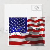 USA K9 Design Postkarte (Vorne/Hinten)