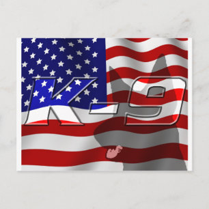 USA K9 Design Postkarte