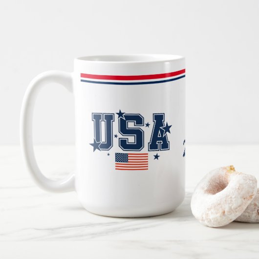 USA-Kaffeetasse Kaffeetasse (Mit Donut)