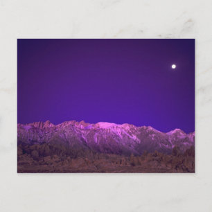 USA, Kalifornien, Alabama Hills. Monduntergang übe Postkarte